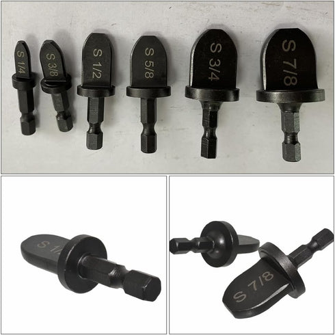 6pcs Hex Shank Expander Drill Bits Hand Tool Specialty Tools for Flaring and Swaging
