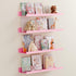 BYCY Metal Floating Shelves Set of 4,15.6 inch Floating Bookshelves for Wall