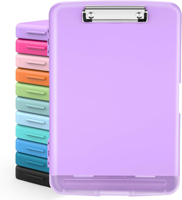 Sooez Clipboards with Storage, Heavy Duty 8.5x11 Clip Boards with Pen Holder for Women Teachers, School & Office