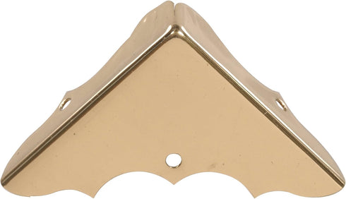 Hillman Hardware Essentials 851155 4-Pack Decorative Corner Braces Bright Brass 9/16"