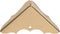 Hillman Hardware Essentials 851155 4-Pack Decorative Corner Braces Bright Brass 9/16"