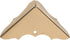 Hillman Hardware Essentials 851155 4-Pack Decorative Corner Braces Bright Brass 9/16"
