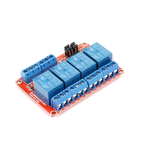 2 Pack 5V 2-Channel Relay Module with Optocoupler, Red Expansion Board Supports High/Low Level Trigger 2-Way OPTO