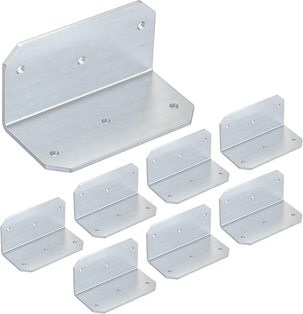 4 Inch Galvanized L Bracket, 90 Degree Corner Brace for Wood, 4"2"2"