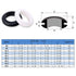 Glarks 200Pcs Black/White Round Rubber Grommet Assortment Kit - 9 Sizes for Electrical Wiring