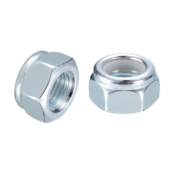 uxcell 50Pcs M12 x 1.25 Nylon Insert Hex Lock Nuts, Carbon Steel Self-Locking Stop Nut for Industrial Construction