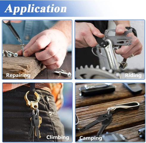 8Pcs Mini Keychain Screwdriver Set, Outdoor Portable EDC Multifunction Tool with Key Ring