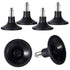 Bell Glides Replacement Swivel Caster Wheels, Adjustable Low Profile Stool with Fixed Stationary Castors, 5pcs with