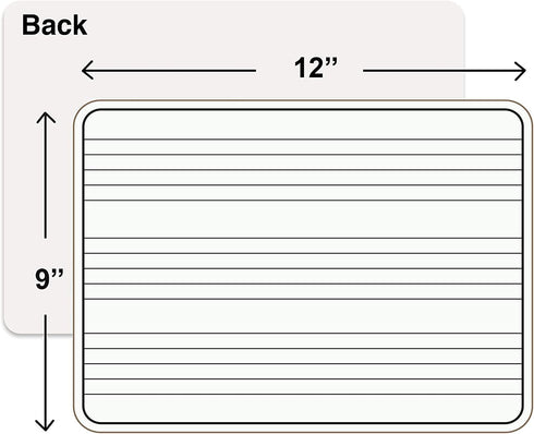 Scribbledo 5 Pack Dry Erase Music Staff White Boards, 9"X12" Double Sided Musical Notes Whiteboard for Kids Students