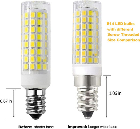 SZHZS E14 Dimmable Bulb Bulbs, E14 7W 75 Bulbs 6000K AC110V-120V LED Cooker Hood Range Hood Light Base Equivalent