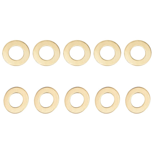 100 Pack 4mmx8mmx0.5mm Flat Brass Sealing Washers, Good for Industrial Machinery M4 Screws, Brass Flat Ring Gaskets