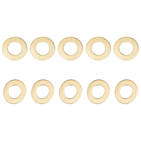 100 Pack 4mmx8mmx0.5mm Flat Brass Sealing Washers, Good for Industrial Machinery M4 Screws, Brass Flat Ring Gaskets