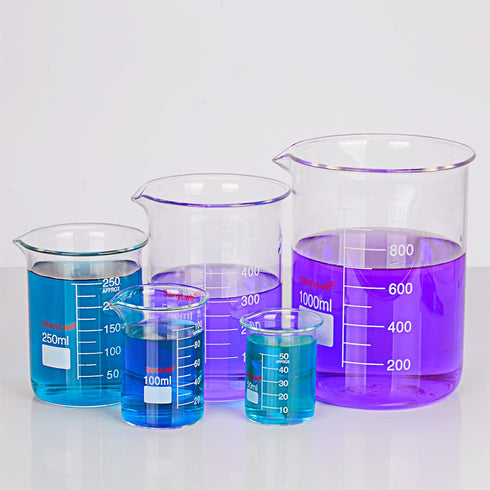 stonylab Glass Beaker, 1 Pack Borosilicate Glass Graduated Low Form Griffin Beaker with Pouring Spout, 500 ml