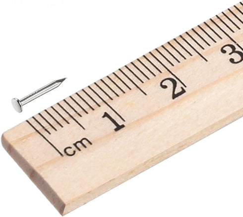 uxcell 500pcs Small Tiny Hardware Nails, Carbon Steel 1.2X8mm for DIY Decorative Wooden Boxes, Silver Tone