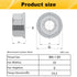 Mriuuod 55 Pack M6 M6-1mm 304 Serrated Flange Hex Nuts, Hexagon Flange Nuts, Stainless Steel, Metric Nuts Fasteners