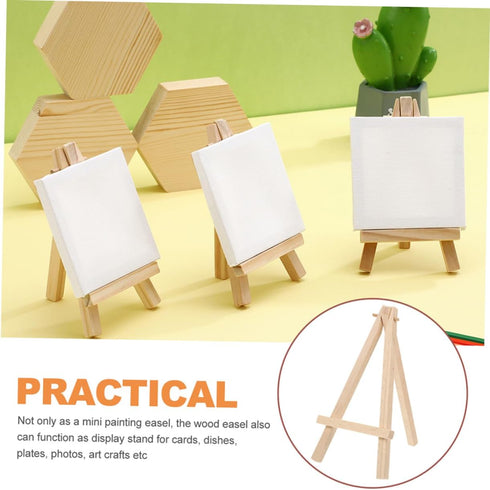 Tripod 2pcs Game Card Holder, Desktop Stand, Canvas Stand, Mini Wood Easels for Display