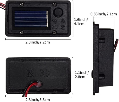 (2PCS) Battery Box, Solar Lantern Light Replacement Parts Top for Outdoor Hanging Lanterns Container Home Solar Lamp
