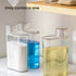 TKOWTB Transparent Laundry Detergent Dispenser Bottle Sealed Tank for Detergent Powder Laundry Room