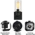 1-Lights Bathroom Vanity Light Fixture Black Wall Sconces Single Vanity Sconces with Metal Base and Glass for Over