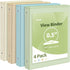 SUNEE 3 Ring Binder 1/2 Inch, 4 Pack, Clear Half Inch View Binder, PVC-Free, Neutral Aesthetic