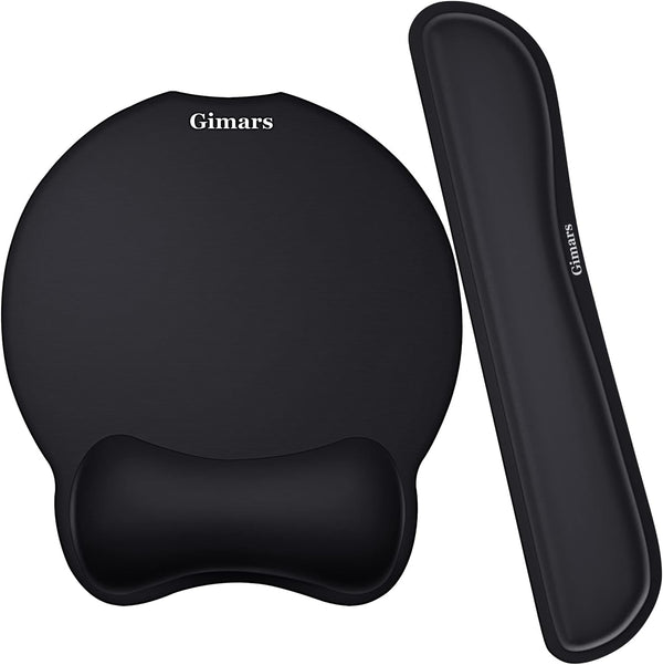Gimars Upgrade Ergonomic Mouse Pad with Wrist Support, Superfine Fibre, Comfortable for Gaming & Office