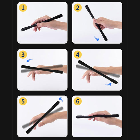 Mjaie Interesting Spinning Gaming Pen Rolling Finger Rotating Pen Non Slip Wear Resistant Training Entertainment Toy