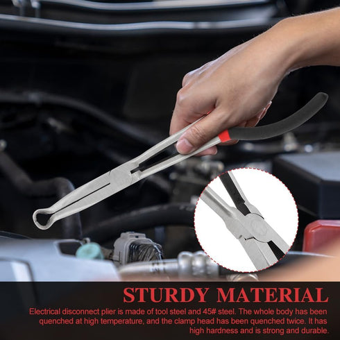 Electrical Disconnect Plier, Professional Automotive Hose Repair Tool for Radiator Hose Clamp, Long Spark Plug Removal