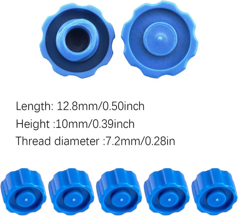 50PCS Simple Syringe Tip Cap, Blue Plum Style Lock Cap for Infusion Tube and Laboratory Supply