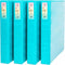 Yoobi 1 Inch Binder Set, 3-Ring Binders with 2 Pockets, Holds up to 220 Sheets, 4 Pack, Aqua