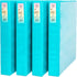 Yoobi 1 Inch Binder Set, 3-Ring Binders with 2 Pockets, Holds up to 220 Sheets, 4 Pack, Aqua