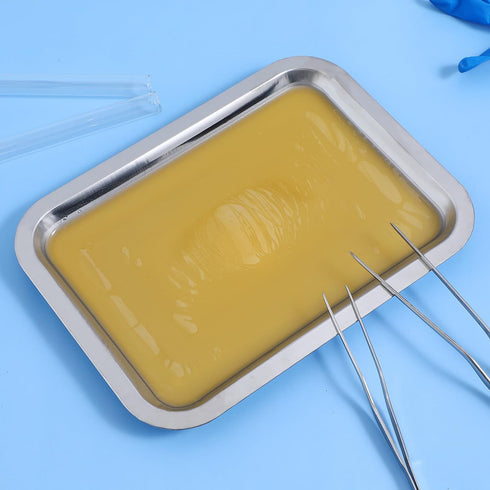 6 Set 10.2" 7.5" iplusmile Dissection Pan with Wax, x Reusable Thicken Stainless Steels Dissection Kit for Laboratory