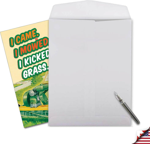 NobleWorks - Design Greeting Card for Relative, Happy Birthday Greetings, 8.5 x 11 Inch with Envelope - K Grass J9725