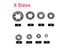 cSeao 235pcs Black Starlock Internal Tooth Lock Washers Assortment Kit - 8 Sizes, M2 to M12