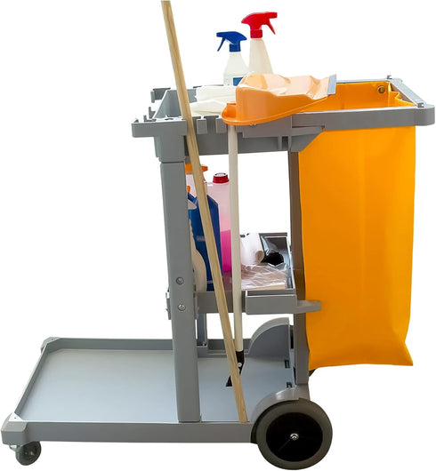 24 Commercial 2 Pack QWORK Janitorial Cart Bag, Gallon Waterproof Large Capacity Padded Housekeeping Replacement
