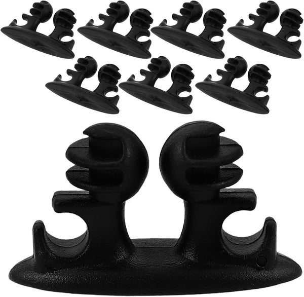 PRETYZOOM 8pcs PVC Material Wire Clamp Holders Cord Clips for Automotive Home Office