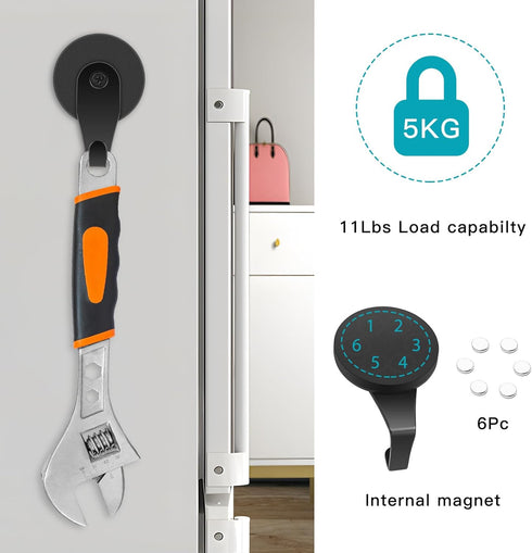 FYY 2 Pack Heavy Duty Magnetic Wreath Hanger - Hook for Refrigerator, Christmas Decoration, Cruise Hook Hanger
