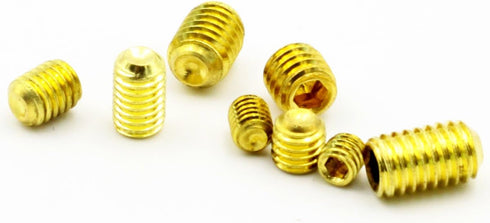 M3 M4 M5 M6 Hex Socket Set Screws - Brass Assortment Kit, 260 Pieces with Cup Point