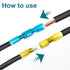 100 PCS Spade Connectors, Heat Shrink Spade Terminals 16-14 AWG, Wire Connectors Female by MENTBERY