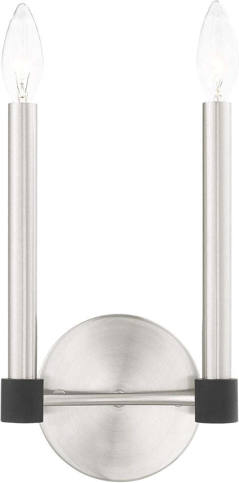 Livex Lighting 46882-91 2 Light Brushed Nickel Wall Sconce
