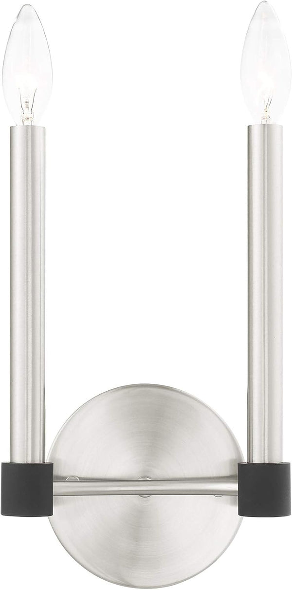 Livex Lighting 46882-91 2 Light Brushed Nickel Wall Sconce