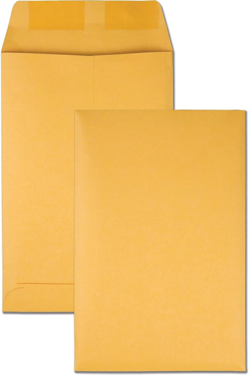 Quality Park Catalog Mailing Envelopes, 6 x 9 Gummed Heavy 28 lb. Kraft Paper, 100 per Box for Storage