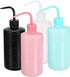 PATIKIL 500ml Wash Bottle, 2pcs Plastic Squeeze Bottle for Lab Cleaning and Irrigation Liquid Storage, 4 Colors