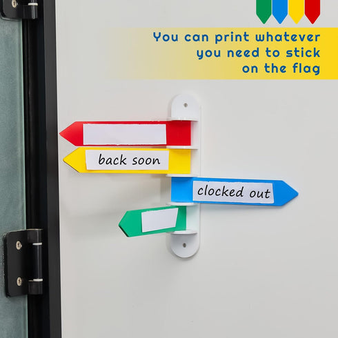 2 Pack 7 Inches BBTO Pcs Exam Room Flags Long Door Flags Primary Colors Chamber Room Status Indicators Signal Sign