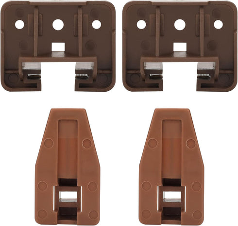 LONTAN DGSL01 Plastic Drawer Slides and Guides, 2 Pack Replacement Parts for Center Mount Drawer Slides, Plastic Drawer