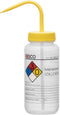 EISCO 2PK Wash Bottle for Isopropanol, 500ml, Labeled with Color Coded Chemical & Safety Information