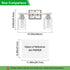 Unicozin 2 Light Bathroom Light Fixtures, Modern Vanity Lights Over Mirror, Brushed Nickel Wall Lamp with Clear Glass