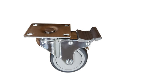 2-Pack 4" 300 lb Ultimation Heavy Duty Caster Wheels Swivel Casters with Brake, Locking Wheels for Carts, Furniture