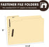 RAZCC 60 Pack Manila Fastener Folders, Letter Size, Reinforced 1/3-Cut Tab, 2 Fasteners for Organizing Medical Files