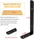 6PCS 5"2"(12550mm) 42lb, LSK L Bracket, Shelf Support Corner Bracket for Wooden Board, Max Load : Black