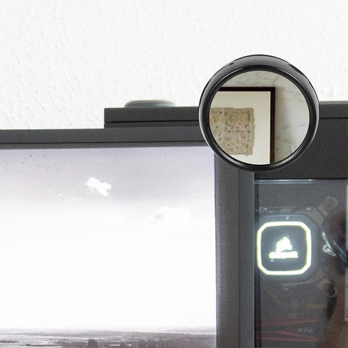 Gatuida 3pcs Computer Mirror, Clip on Security Monitor Mirror, Convex Rearview for Mini-PC Work